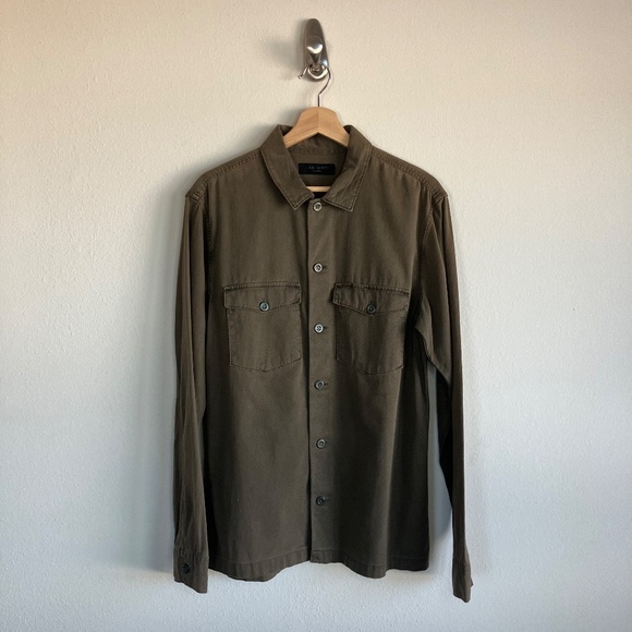 All Saints Other - Allsaints Army Green Button Up Shirt  Size Medium